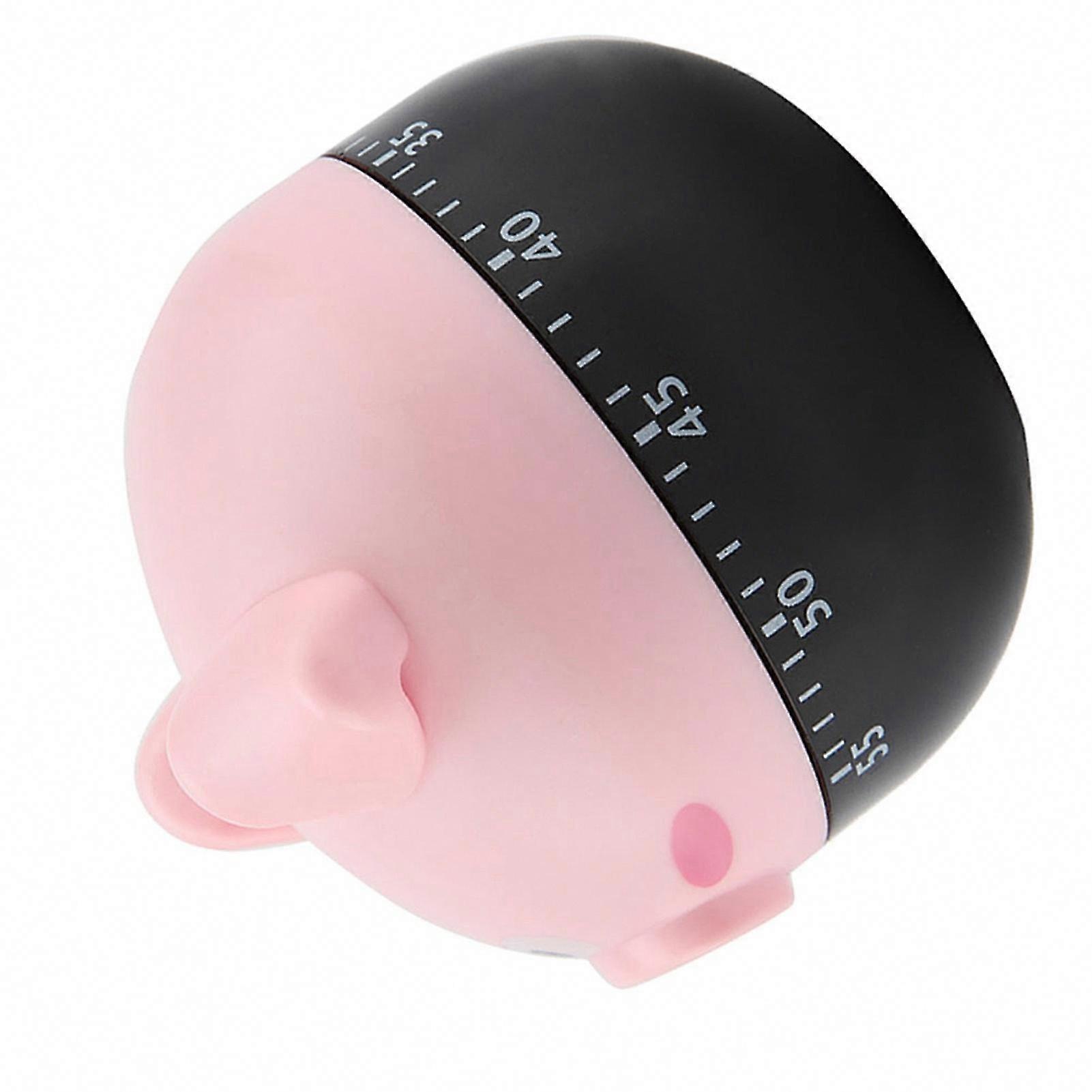 Cute Cartoon Pig Kitchen Timer - Mechanical Cooking Timer for Baking & Cooking (Pink)
