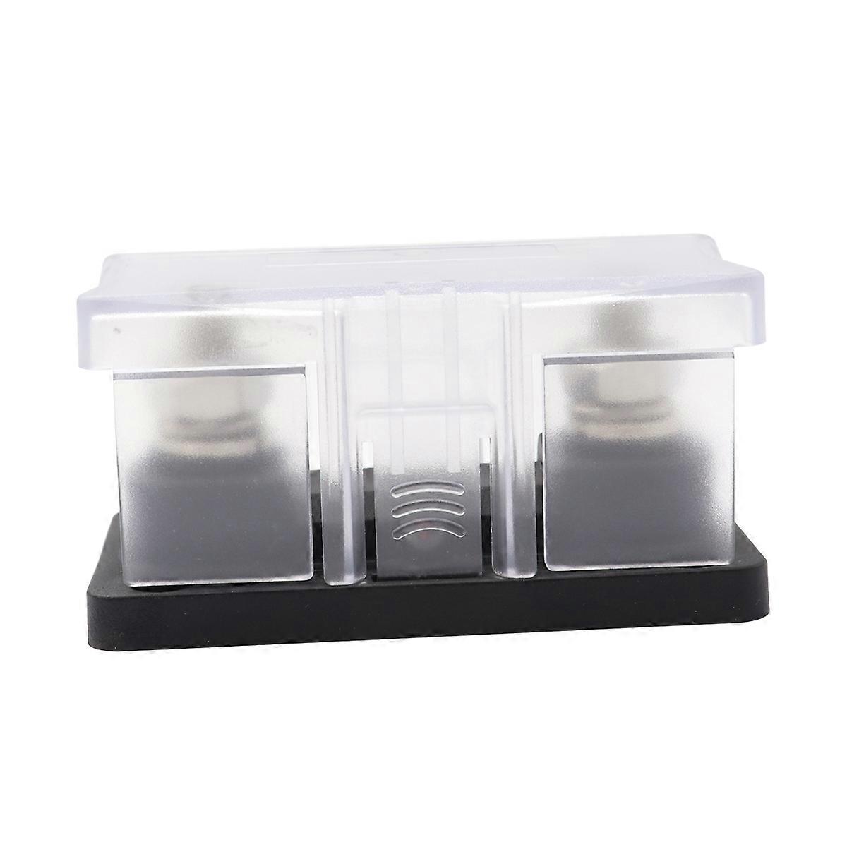 Automotive High Current Fuse Holder with Transparent Cover for Car Use Black 35-300A