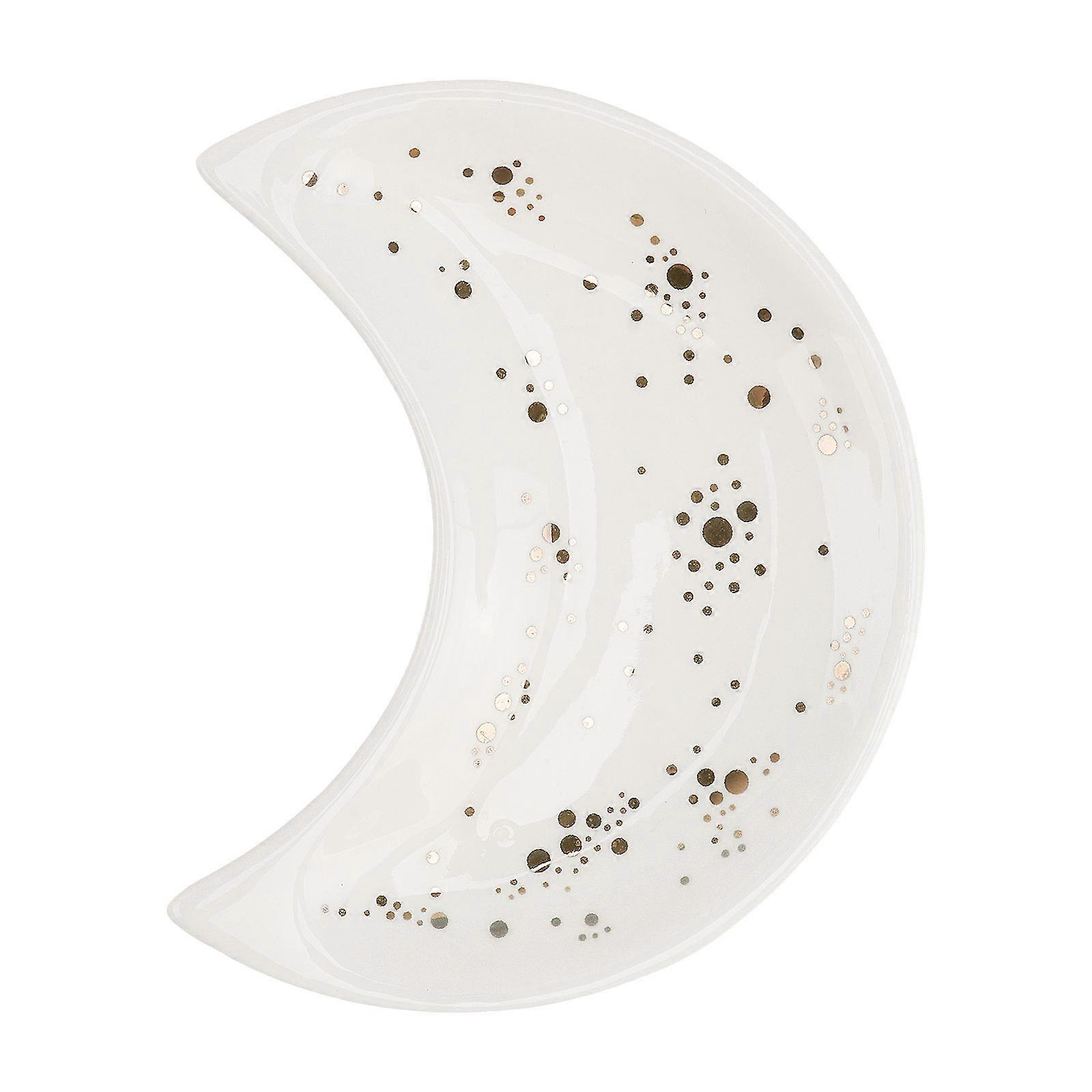 Creative Ceramic Tray for Storage Use 1Pcs European Style Moon Plate
