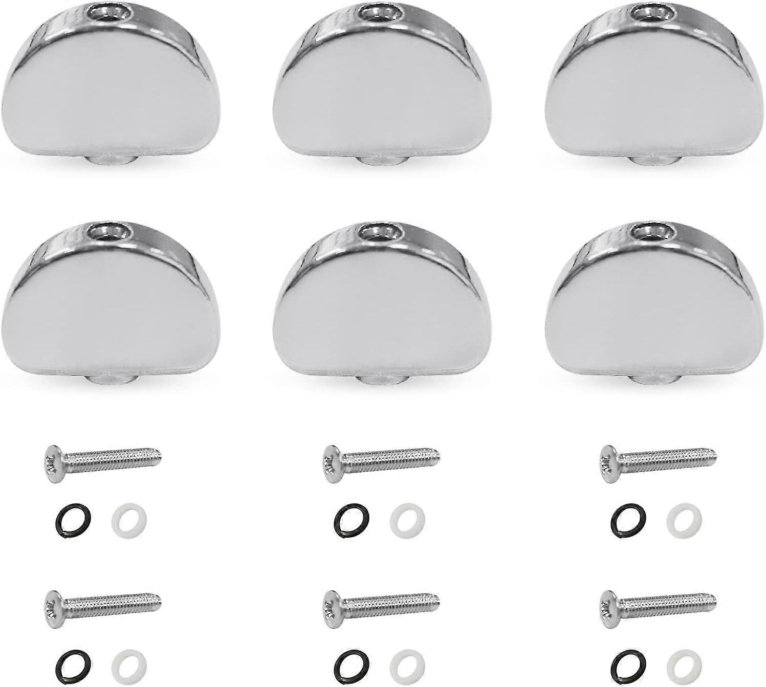 6PCS Metal Big Semicircle Guitar Tuning Pegs Tuners  replacement Buttons knobs