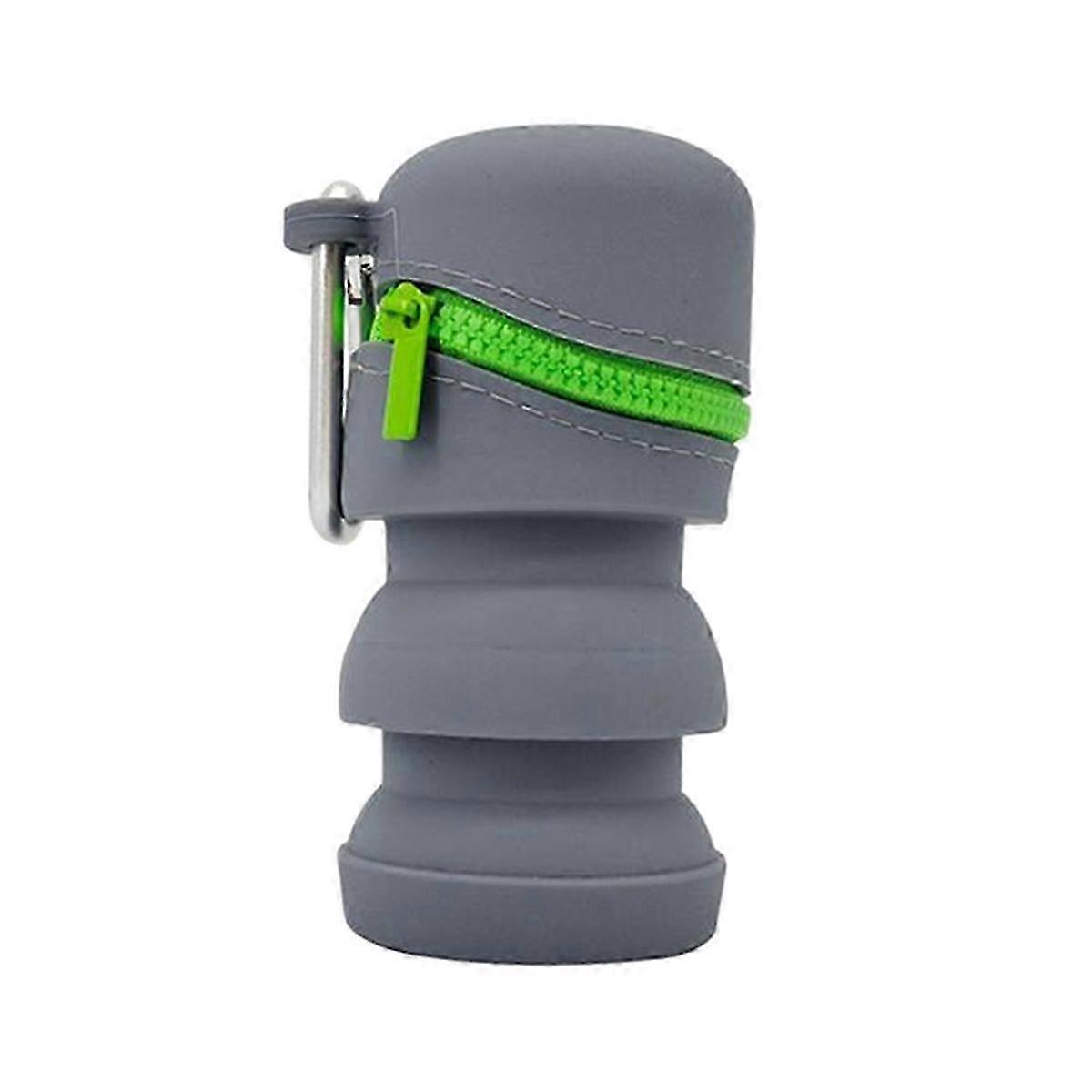 Fly Fishing Fly Box Foldable Silicone with Zipper Portable Grey