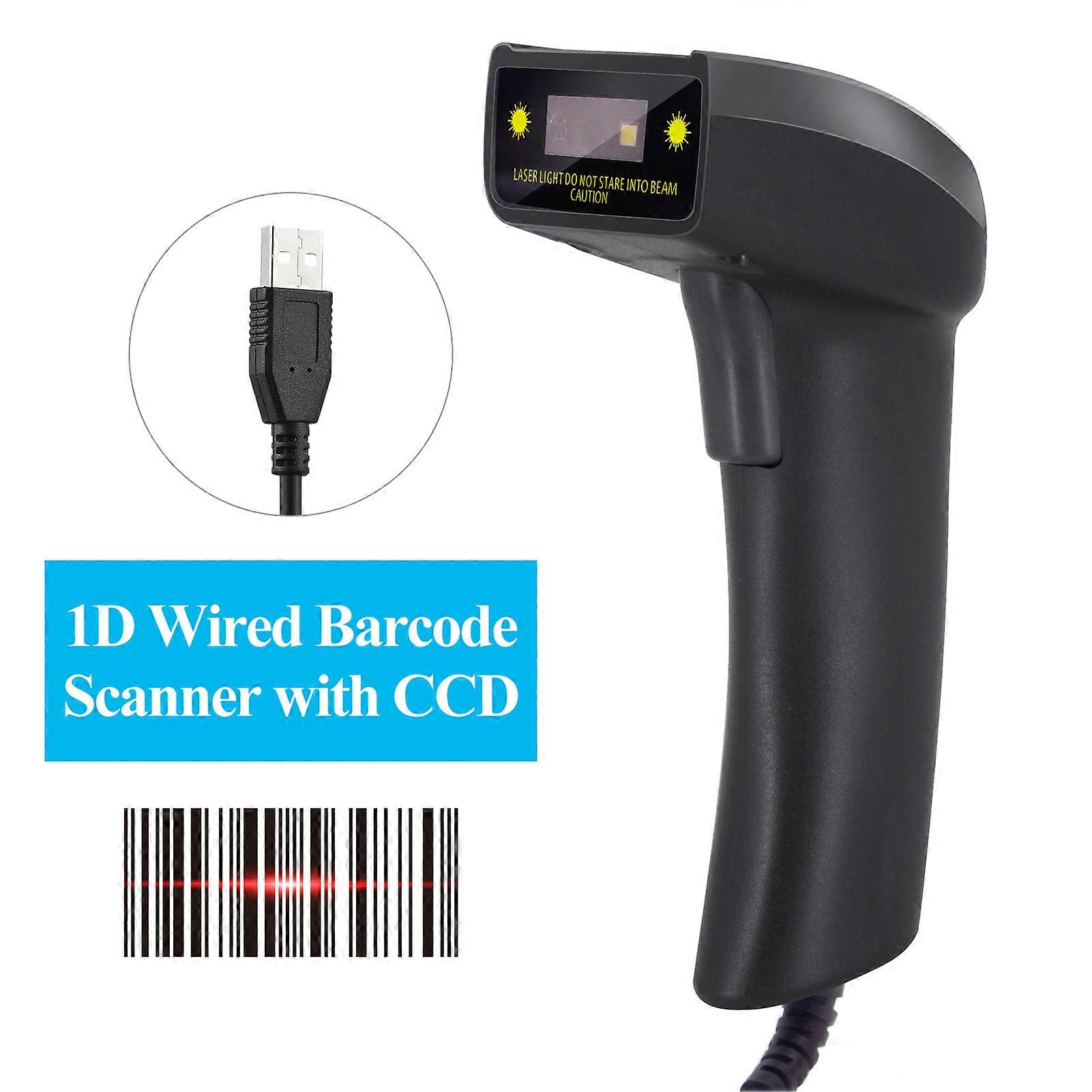MJ-1400C 1D USB Barcode Scanner Wired CCD Reader with 16Mb Memory