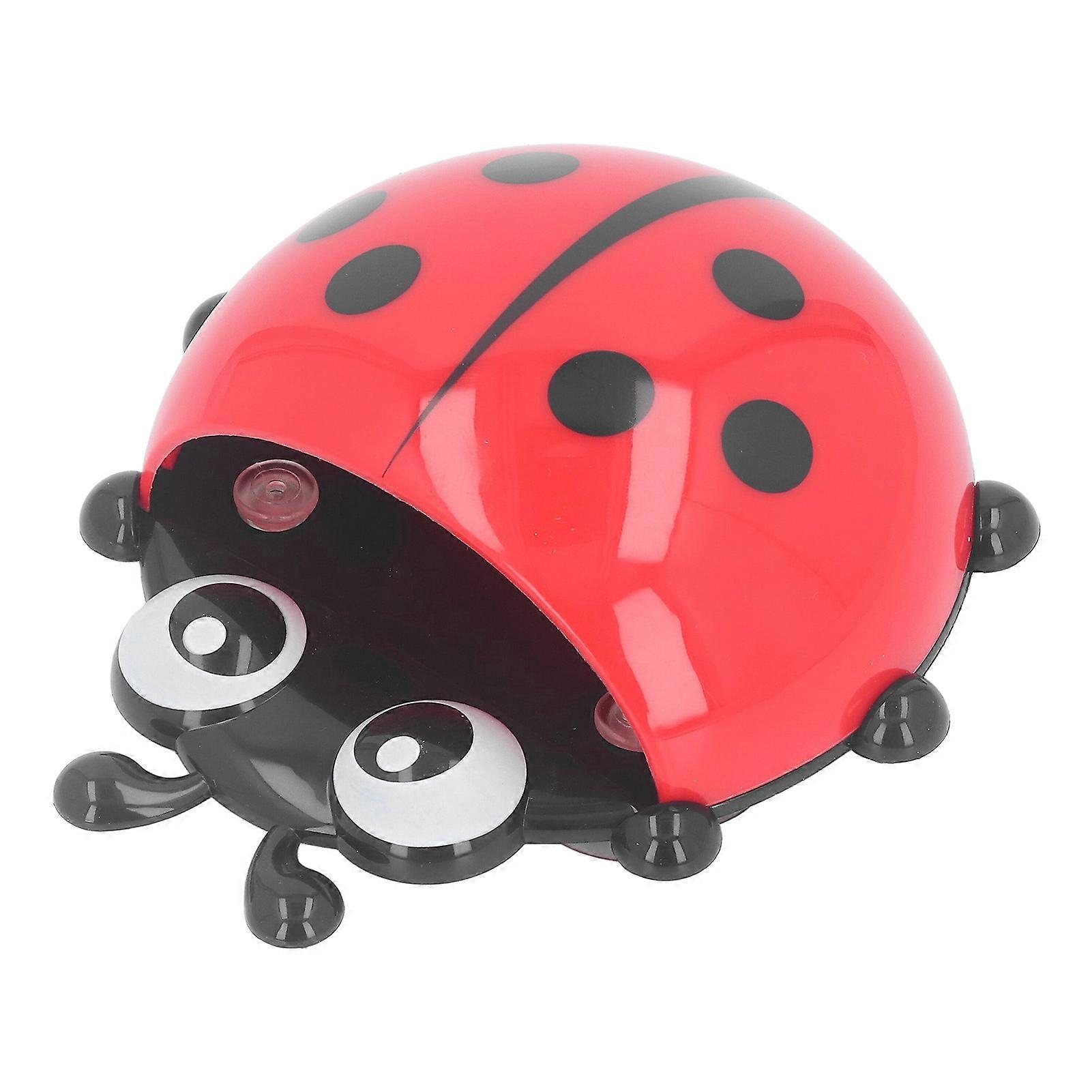 2PCS Kids Toothbrush Holder Wall Mounted Ladybug Red 13.5x14.5cm