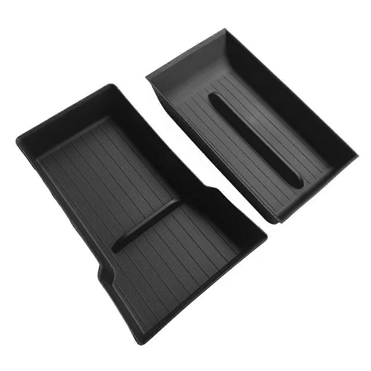 Center Console Organizer Tray for Model Y 2025 Hidden Storage Box Lower Organizer Accessories 2PCS