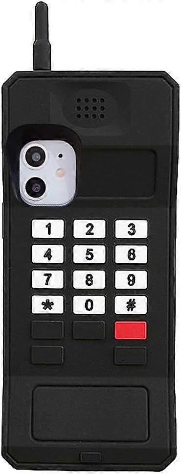 3D Silicone Protective Case for iPhone, Retro Classic Creative Soft Rubber Bumper Case Coo