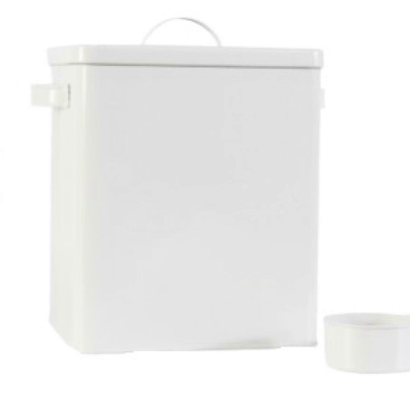 Cereal Dispenser 26cm White Countertop Grain Storage Container For Rice Flour Grains