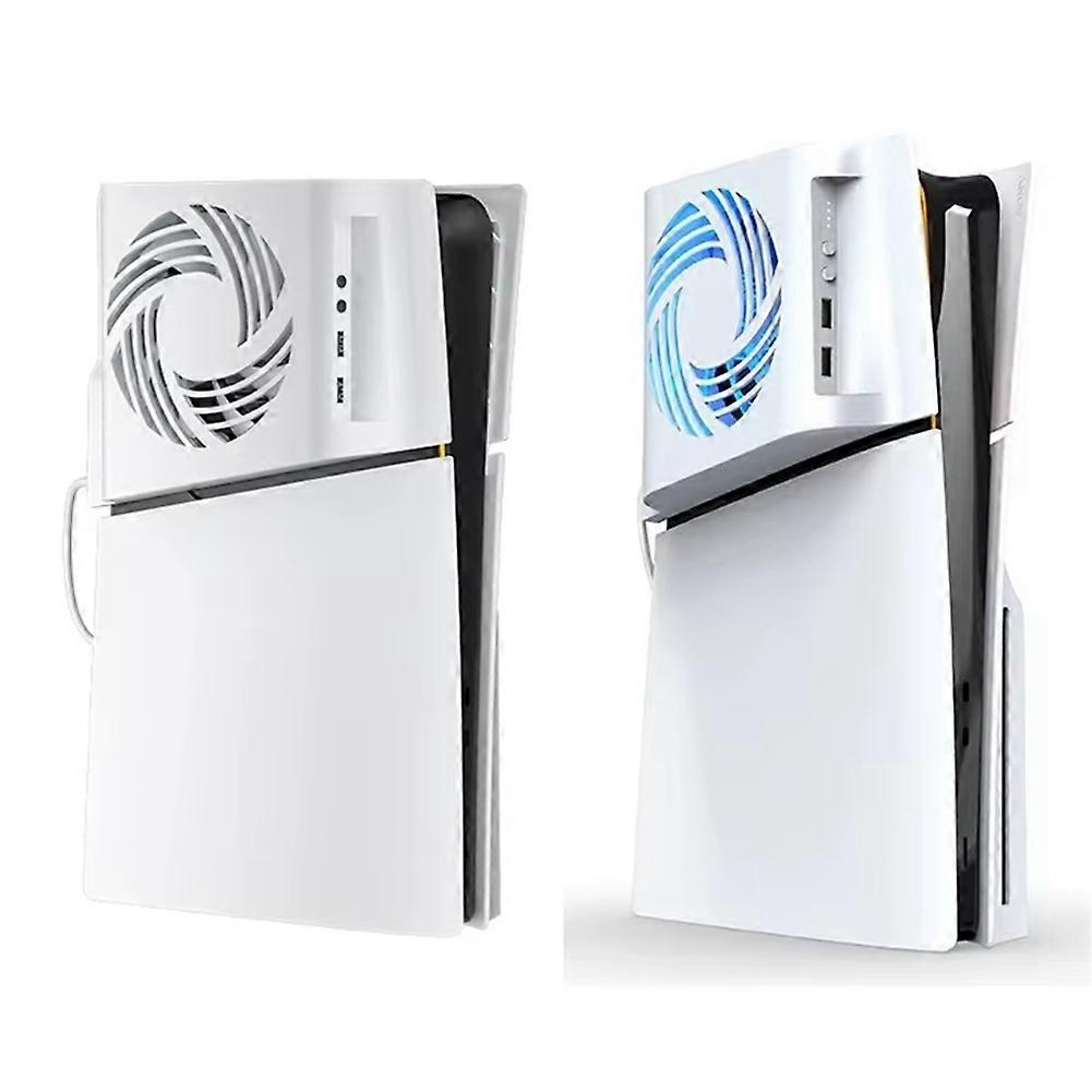For PS5 Slim Console RGB Temperature Sensing Side-Mounted Cooling Fan for Playstation 5 Slim Game Console Accessories