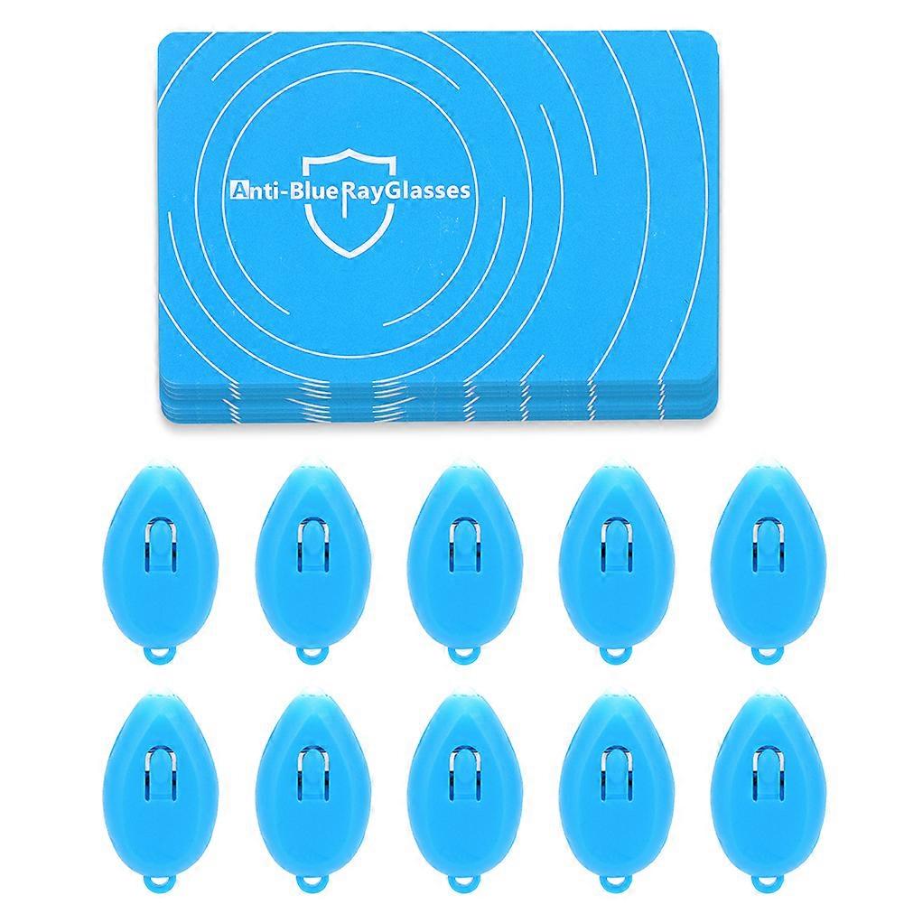 Pack of 10 professional anti-blue light detection cards