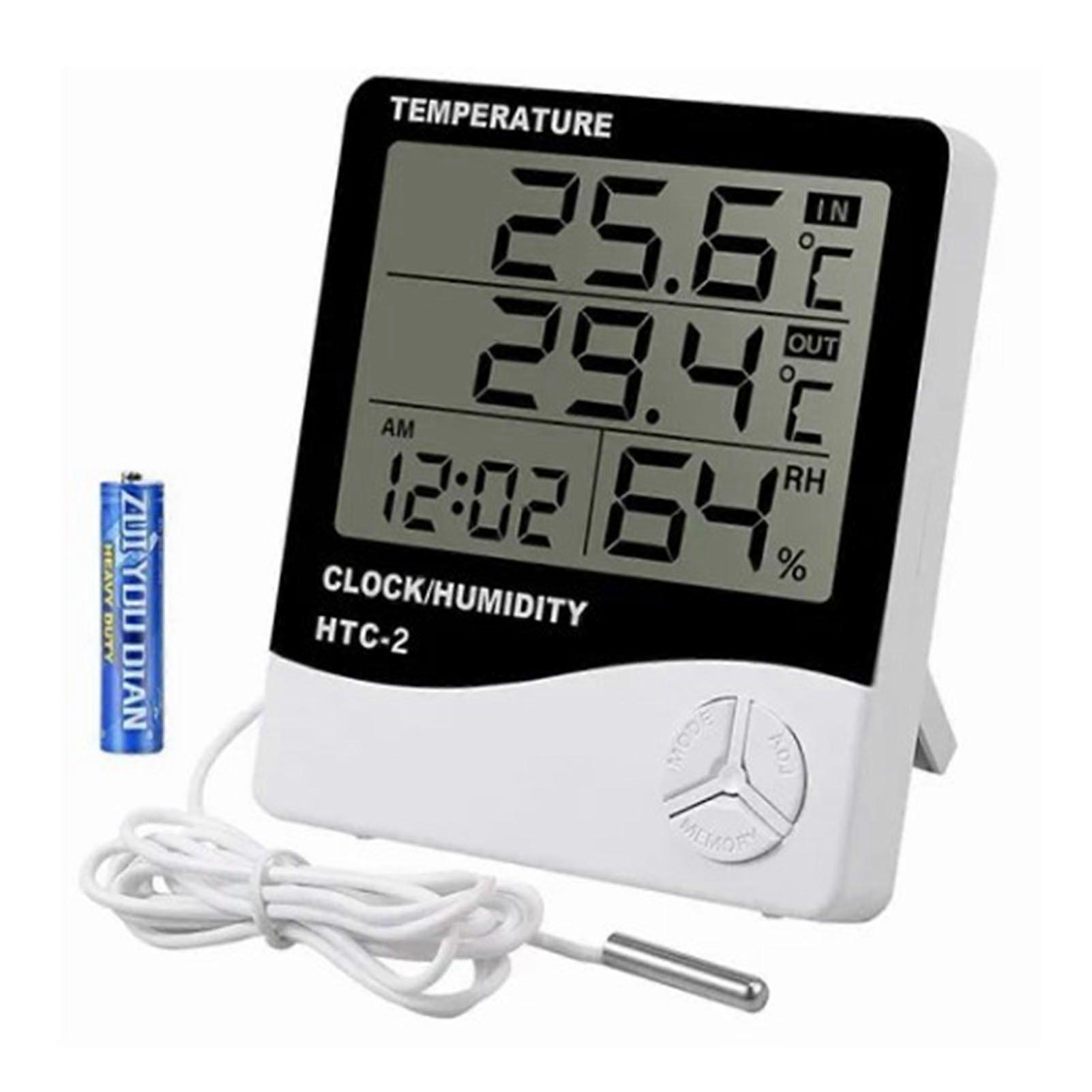 Digital Hygrometer Thermometer Home Temperature Humidity Monitor with External Waterproof Probe for Indoor Outdoor