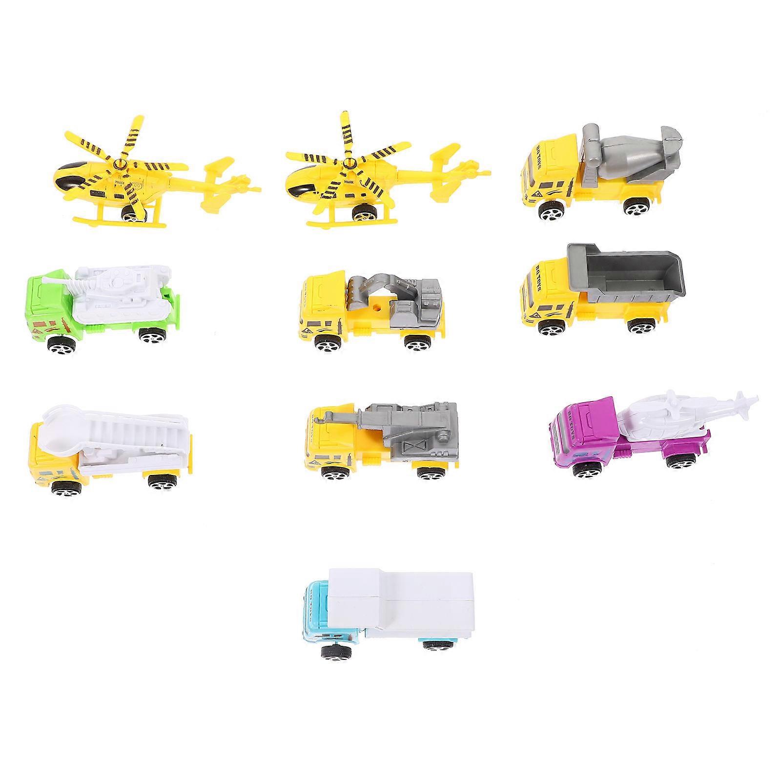 Pull Back Car Toy Kit for Children Birthday Party Assorted Color Plastic Material Includes 10Pcs