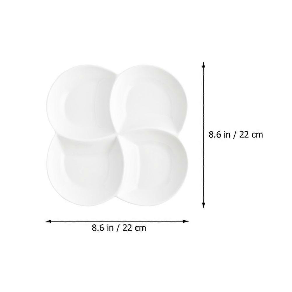 تنظيم الوجبات طبق تقديم مقسم من السيراميك للمدرسة الابتدائية يستخدم طبق طعام أبيض 1 قطعة