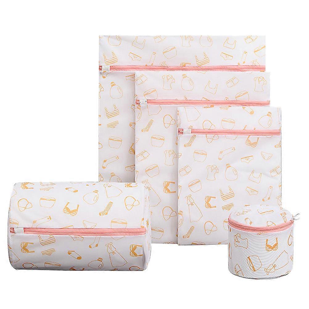 Laundry Bag Sets Mesh Washing Bag for Washing Machine 5Pcs with Zipper Closure