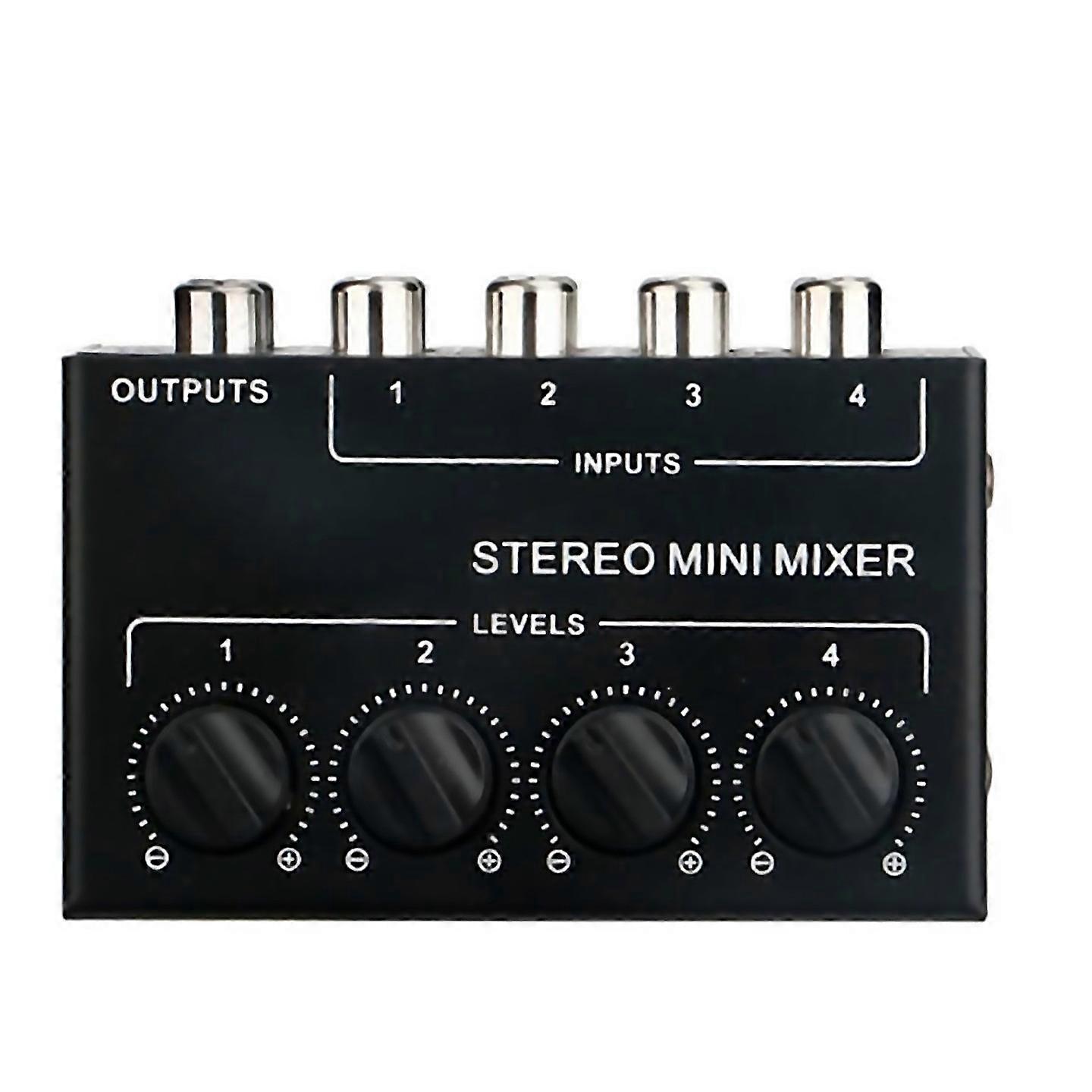 For 4 Channels Passive Stereo Mixer Mini Audio Mixer For Live Studio