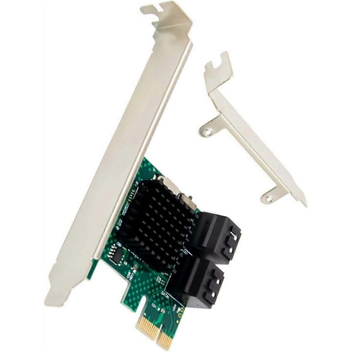 ASM1061 PCI-E to 4Port SATA3.0 to PCIe X1 GEN3 Expansion Adapter Card