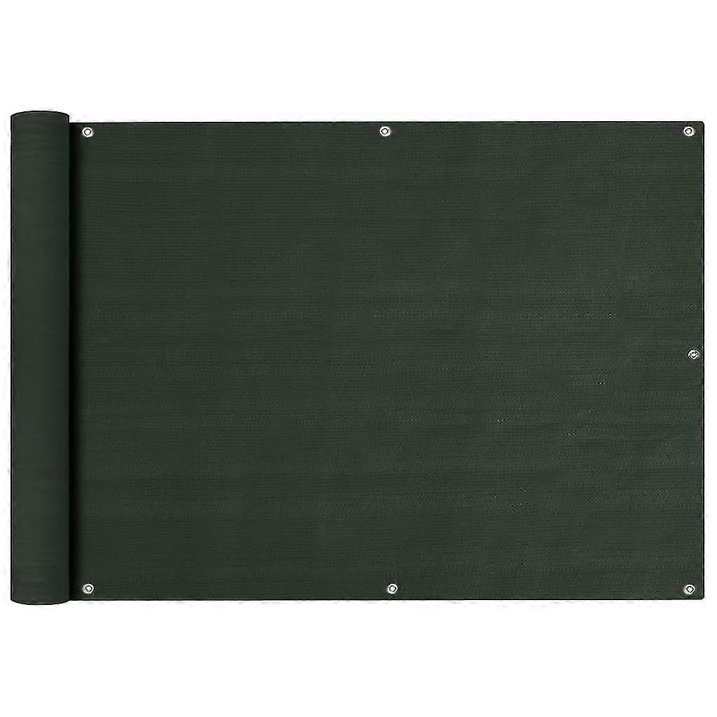 Balcony Screen Dark Green 75x600 Cm Hdpe