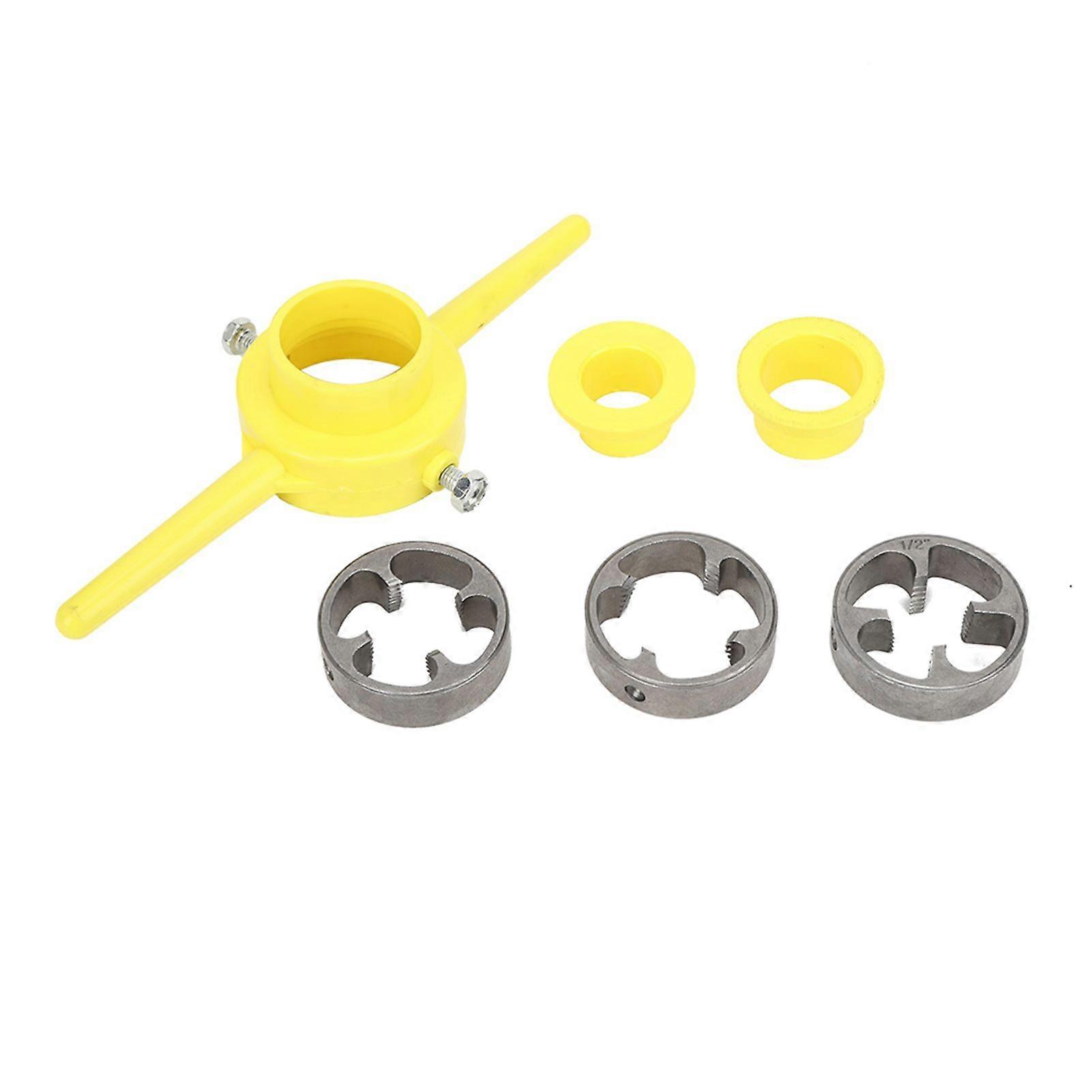 PVC Thread Tool Maker Pipe NPT Round Die Set Pipe Threader Plumbing Manual Hand Tool