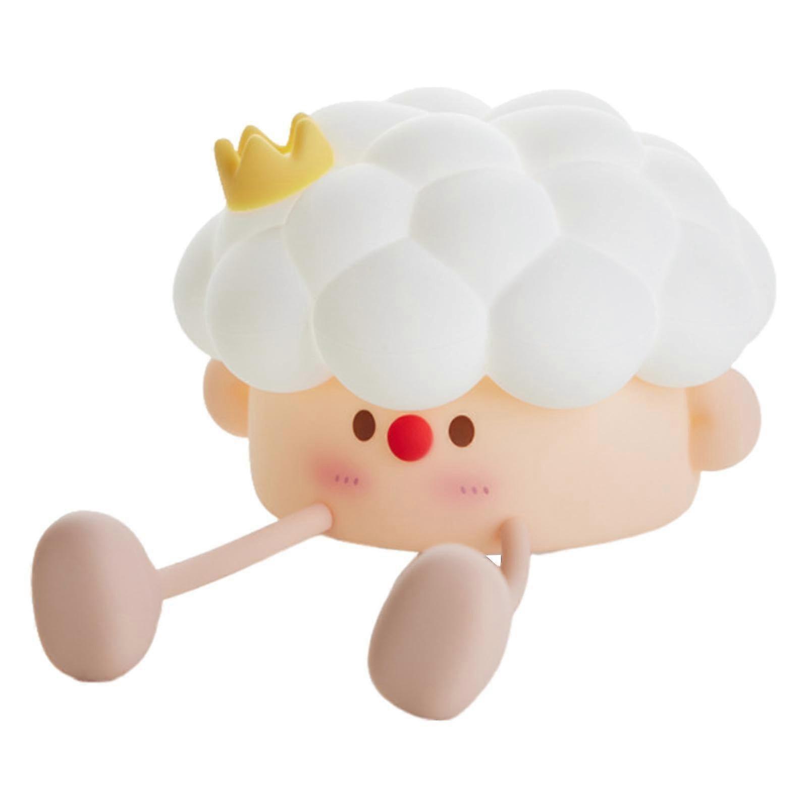 Clap Silicone Lamp Rechargeable Silicone Clap Light With 3 Brightness Levels Cartoon Prince Nightlight For Kids White
