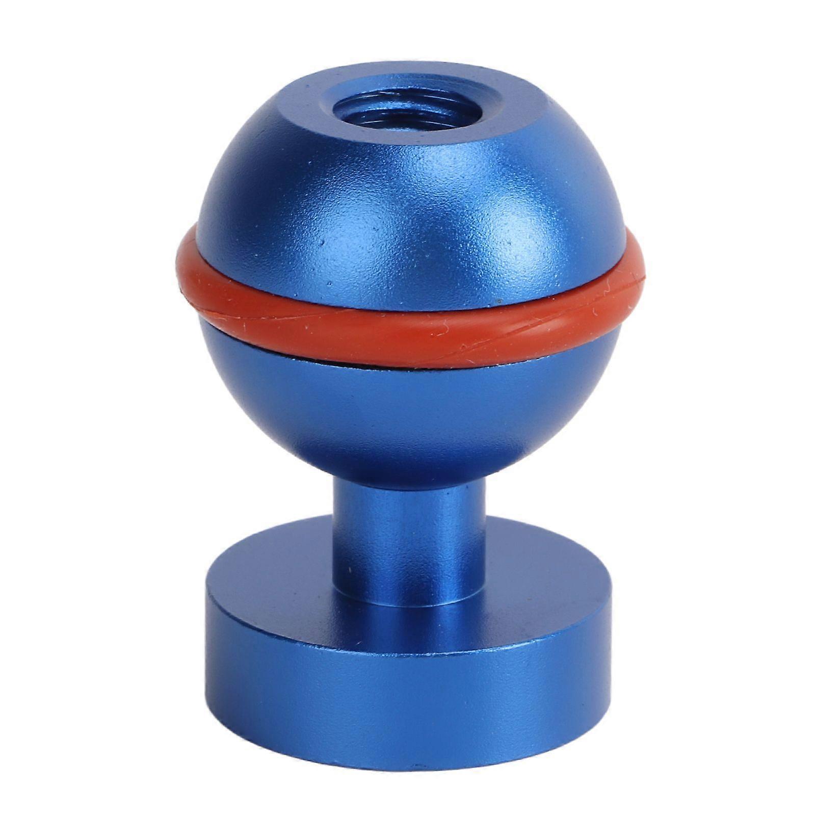 Diving Light Ball Head Aluminium Alloy Hard Coating Anodizing Small Lightweight Durable Diving Flashlight Ball HeadBlue