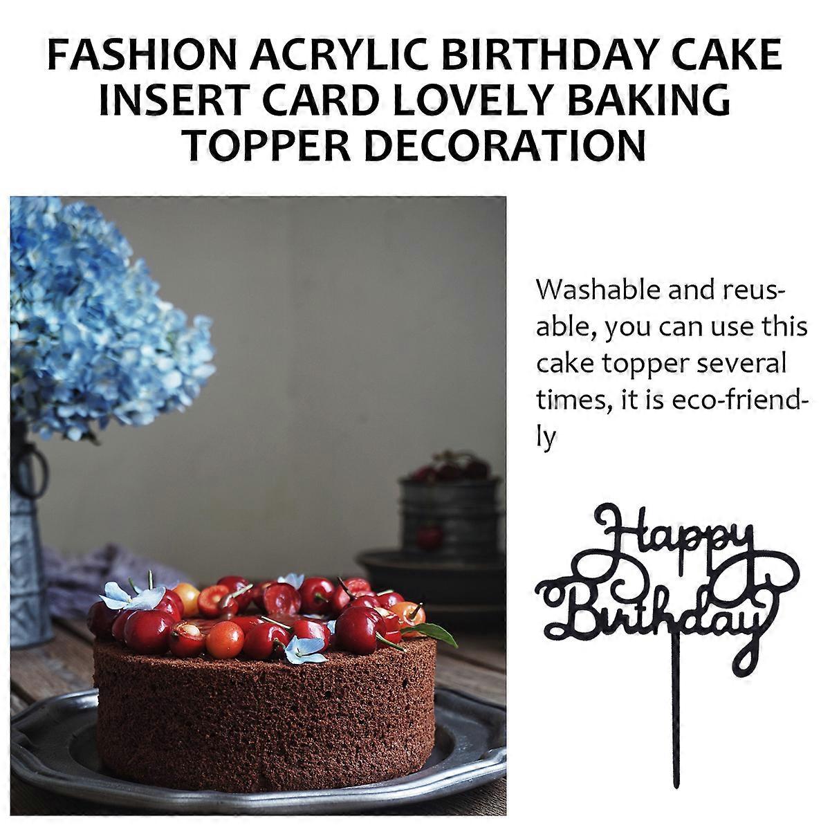 Cake Decoration Acrylic Birthday Cake Insert for Decoration 10Pcs Pack