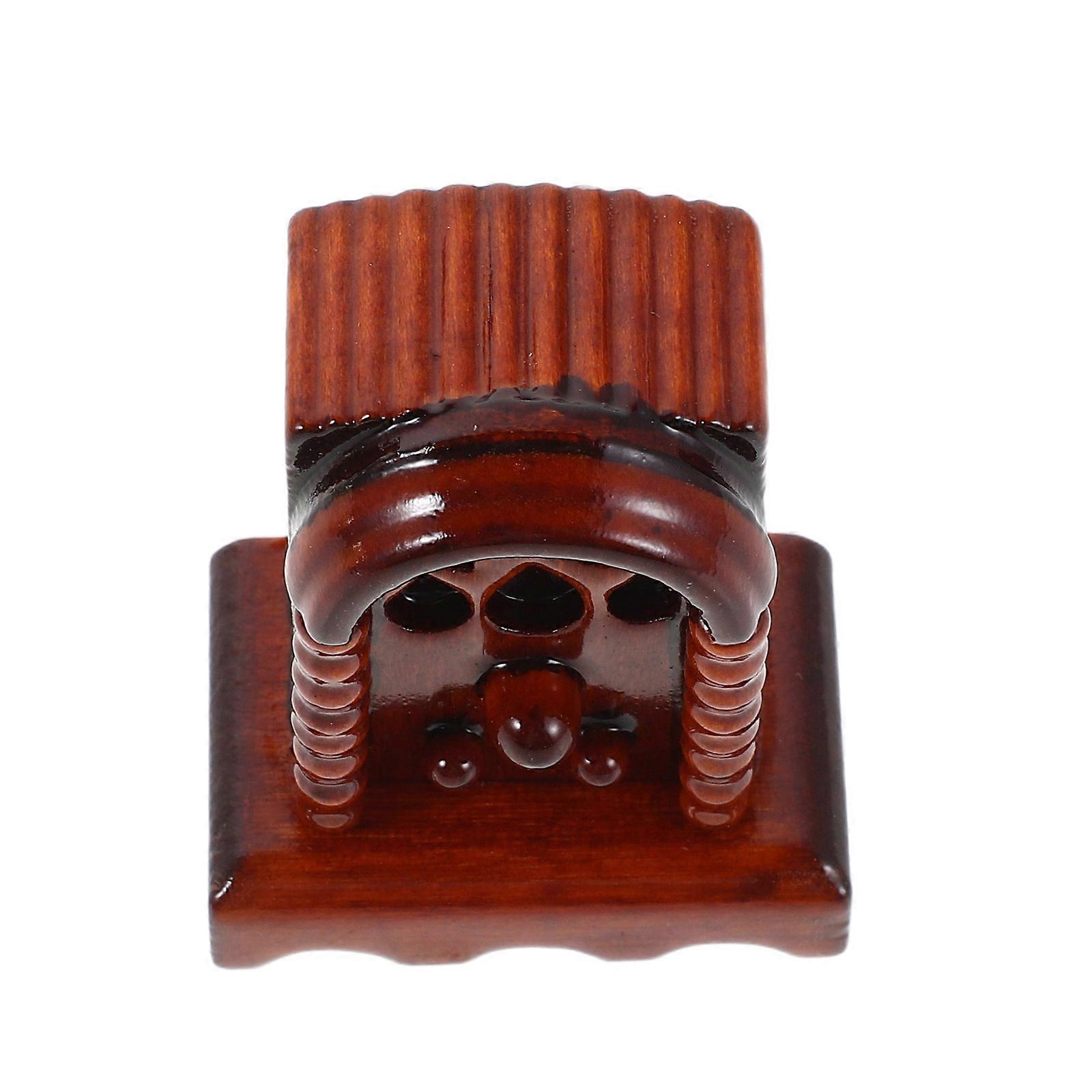 Retro Dollhouse Accessory Miniature Radio Wood for Decoration 3Pcs Set