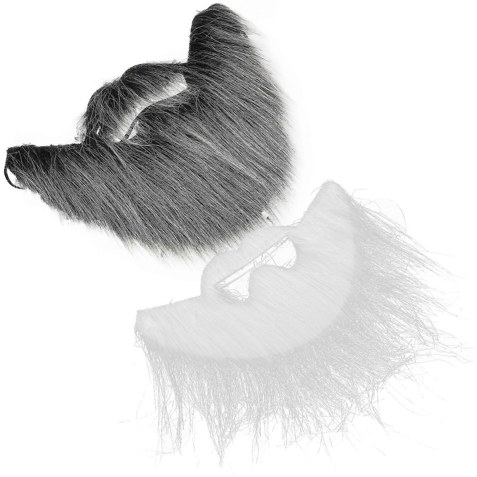 Artificial Mustache Plush Beards for Decoration 8Pcs Assorted Color