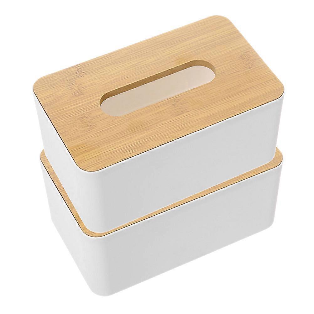 Khaki Tissue Box Cover for Office 6Pcs Rectangle Tissue Holder