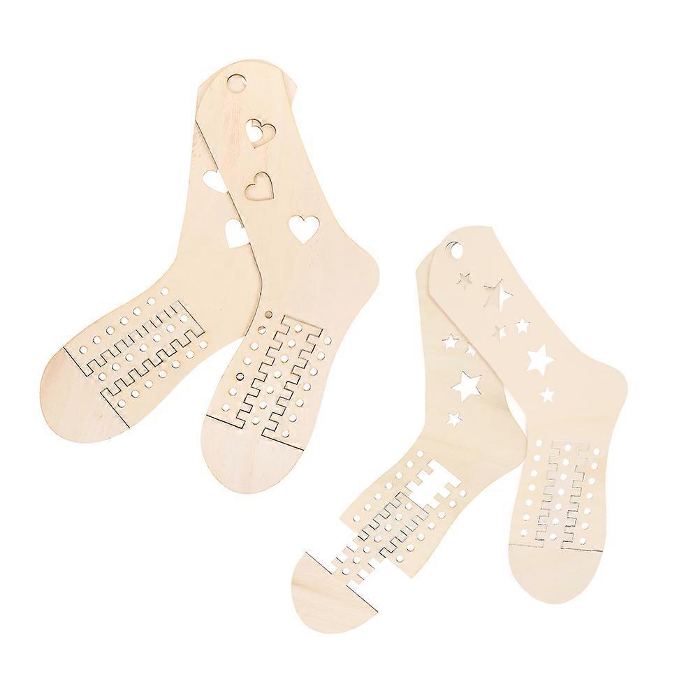 Sock Blockers Wood Sock Knitting Blockers for Knitting 8Pcs DIY Set