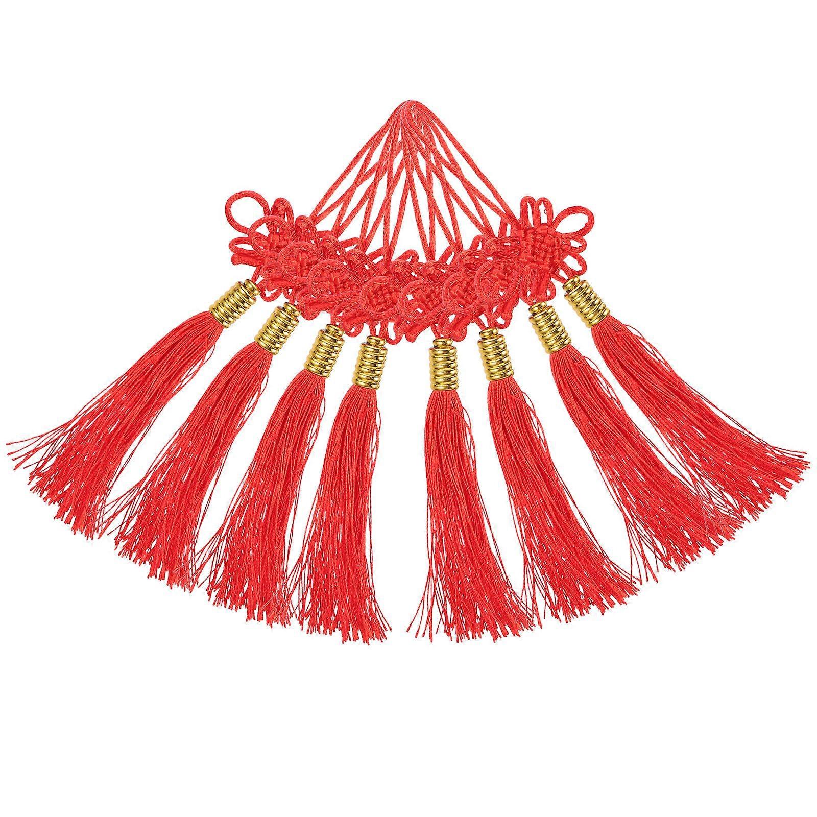 Red Chinese Knot Tassel for New Year Hanging Decor with 60Pcs Set