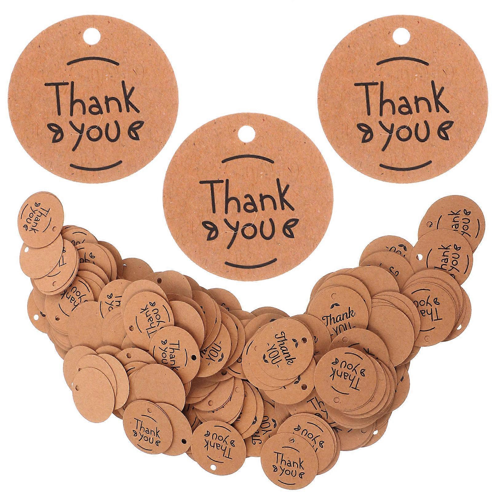 Blank Circle Labels 200Pcs Made Of Kraft Paper For Christmas Gifting And Tagging Light Brown Hanging Tags