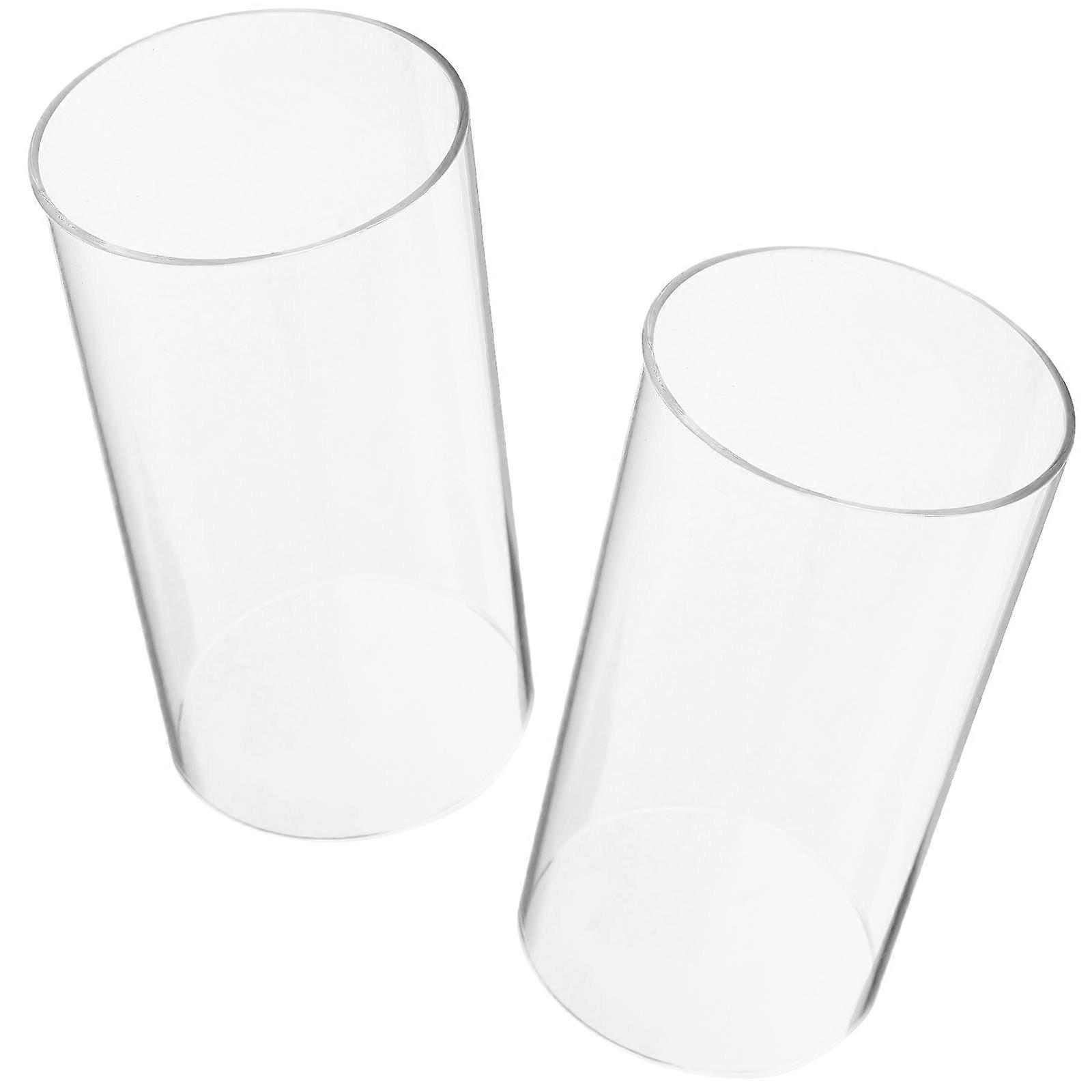 Transparent Desktop Candle Holder Covers for Home Decor 8Pcs