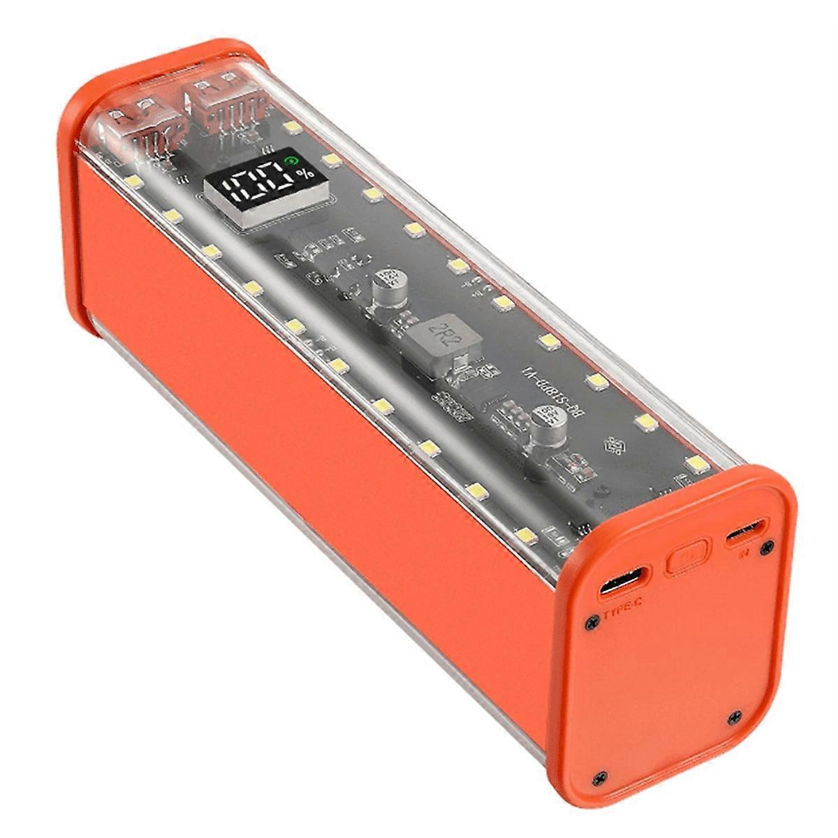 8 Slots 18650 DIY Power Bank Case Orange