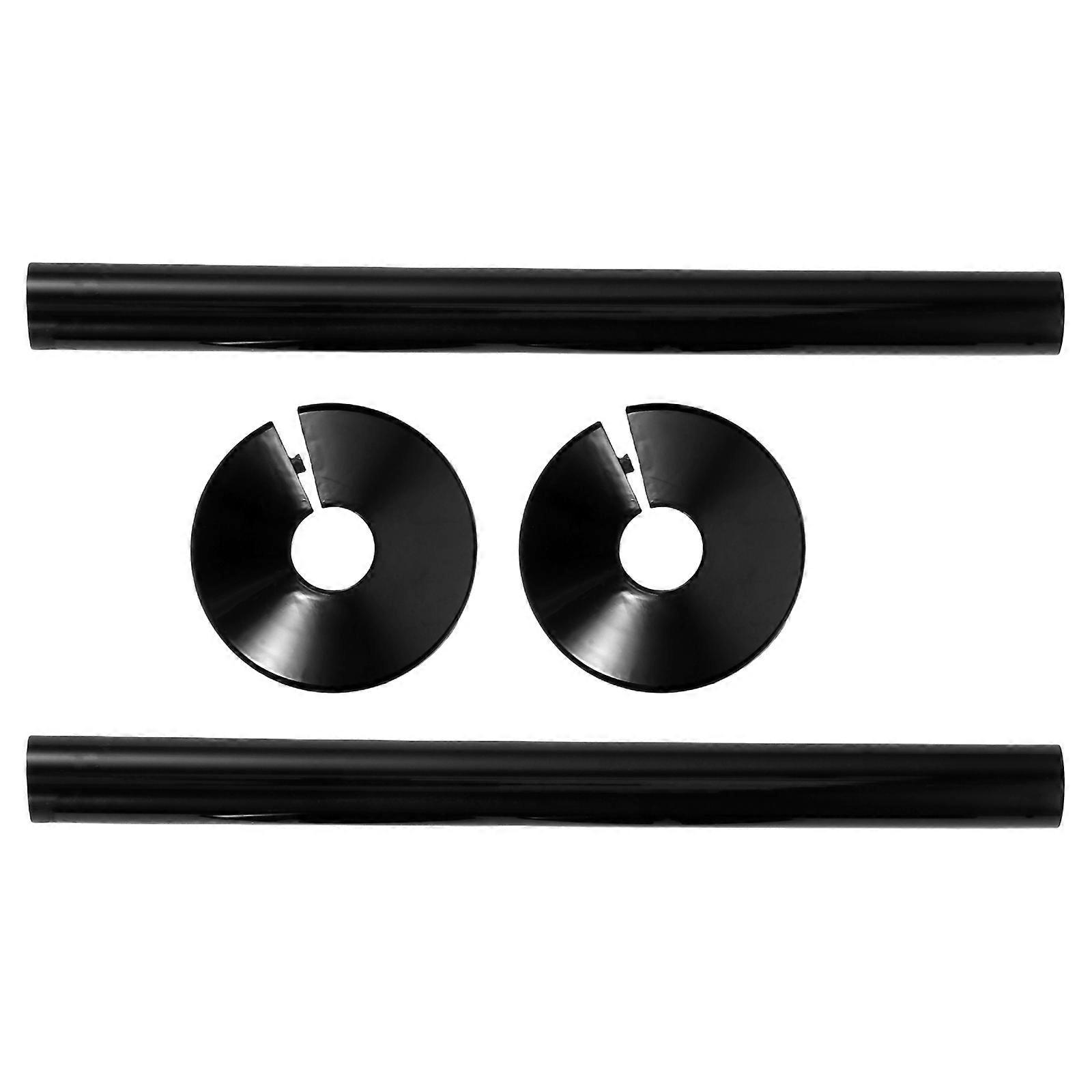 Black Plastic Decorative Pipe Cover for Plumbing Pipe with 4Sets Kit