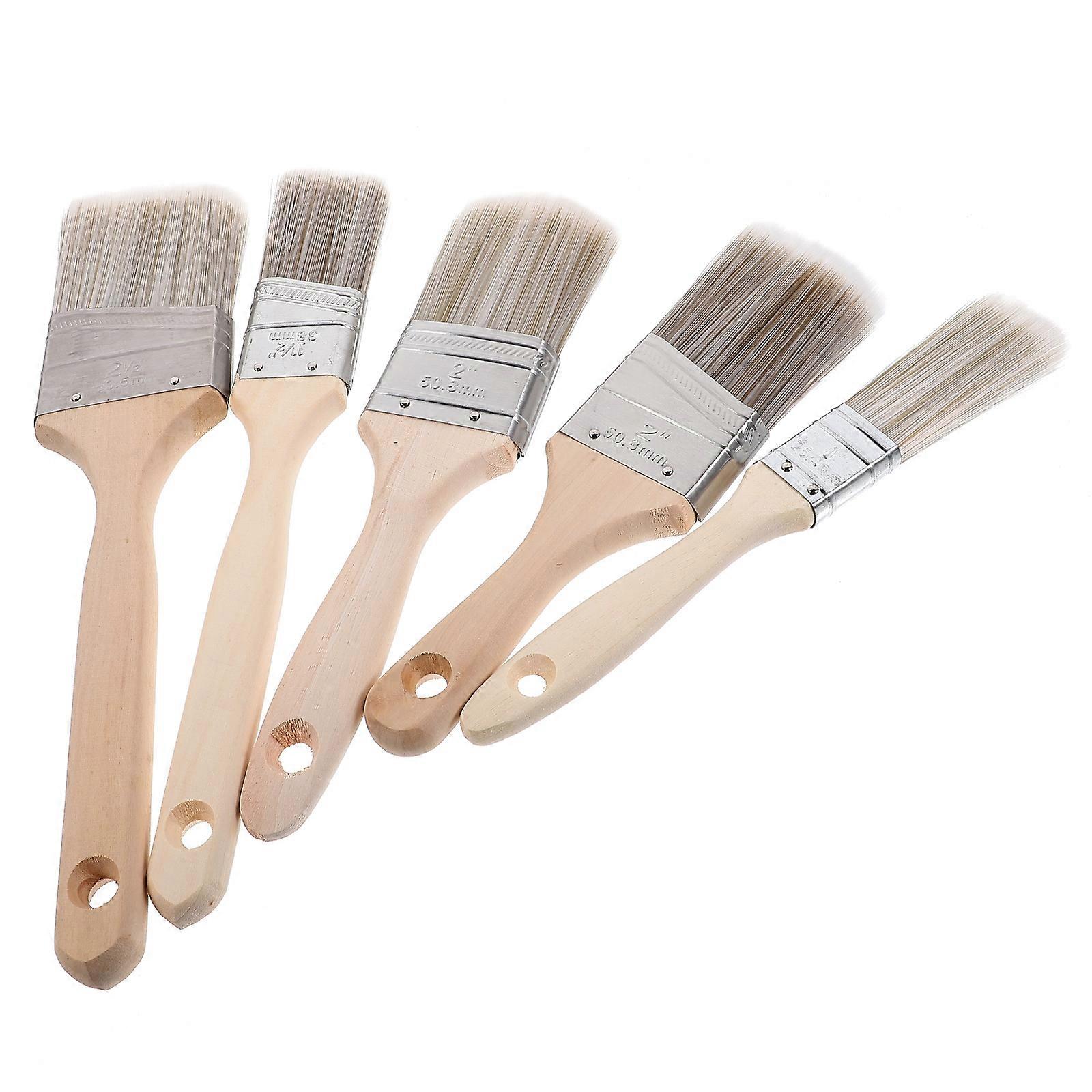 Ergonomic Paint Brush Wooden Handle for Wall Painting 25Pcs Set