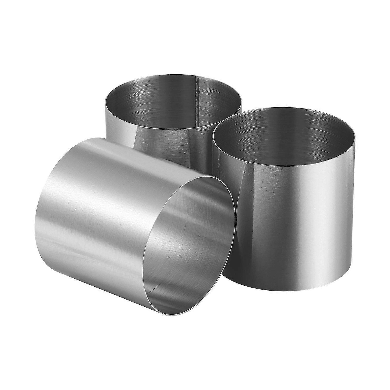 Pastry Tools Stainless Steel Cake Ring for Baking 6Pcs Hemoton Mousse Rings