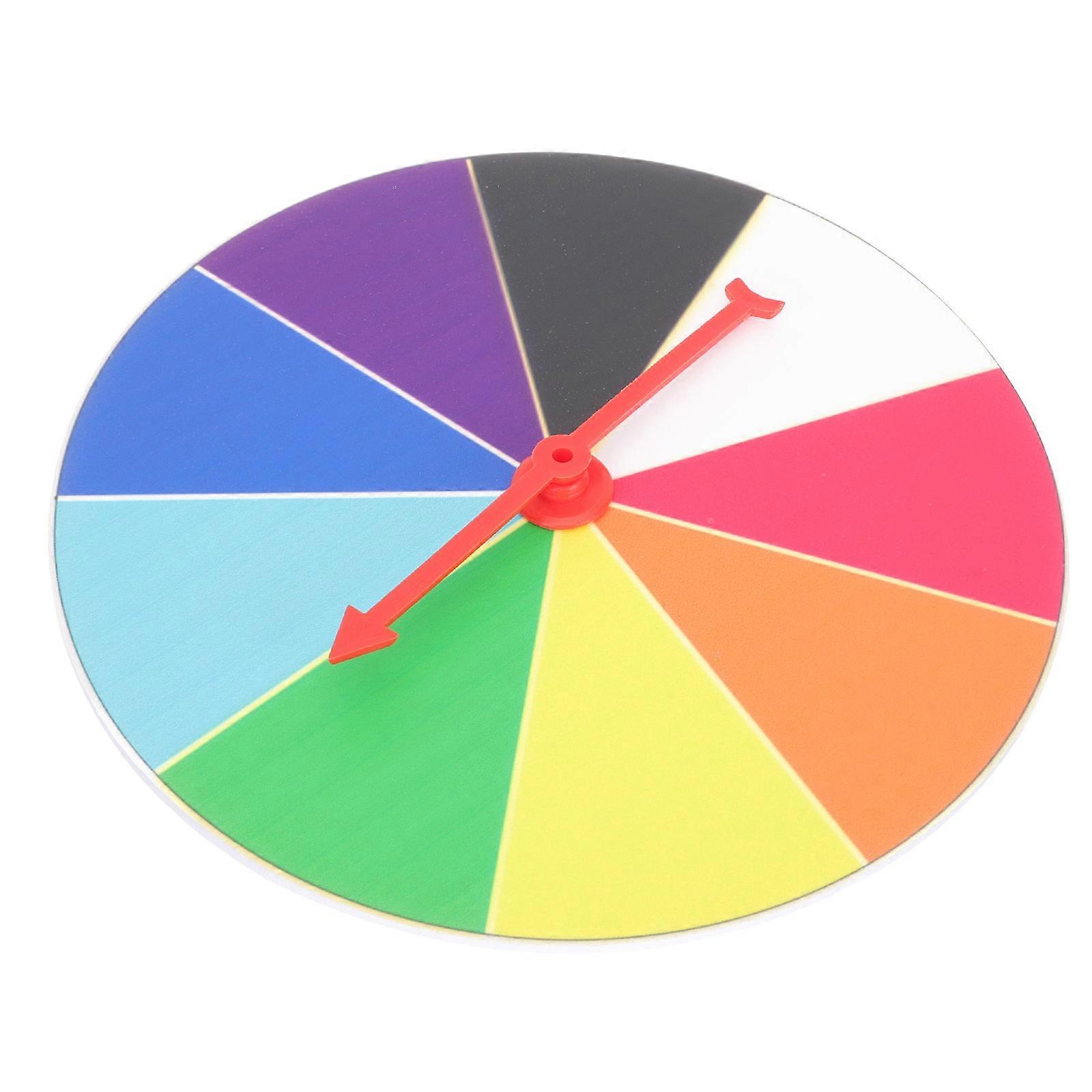 Kids Fortune Wheel Wall Hanging Carnival Game Classroom Party Tool 20x20cm Assorted Color 1 Set