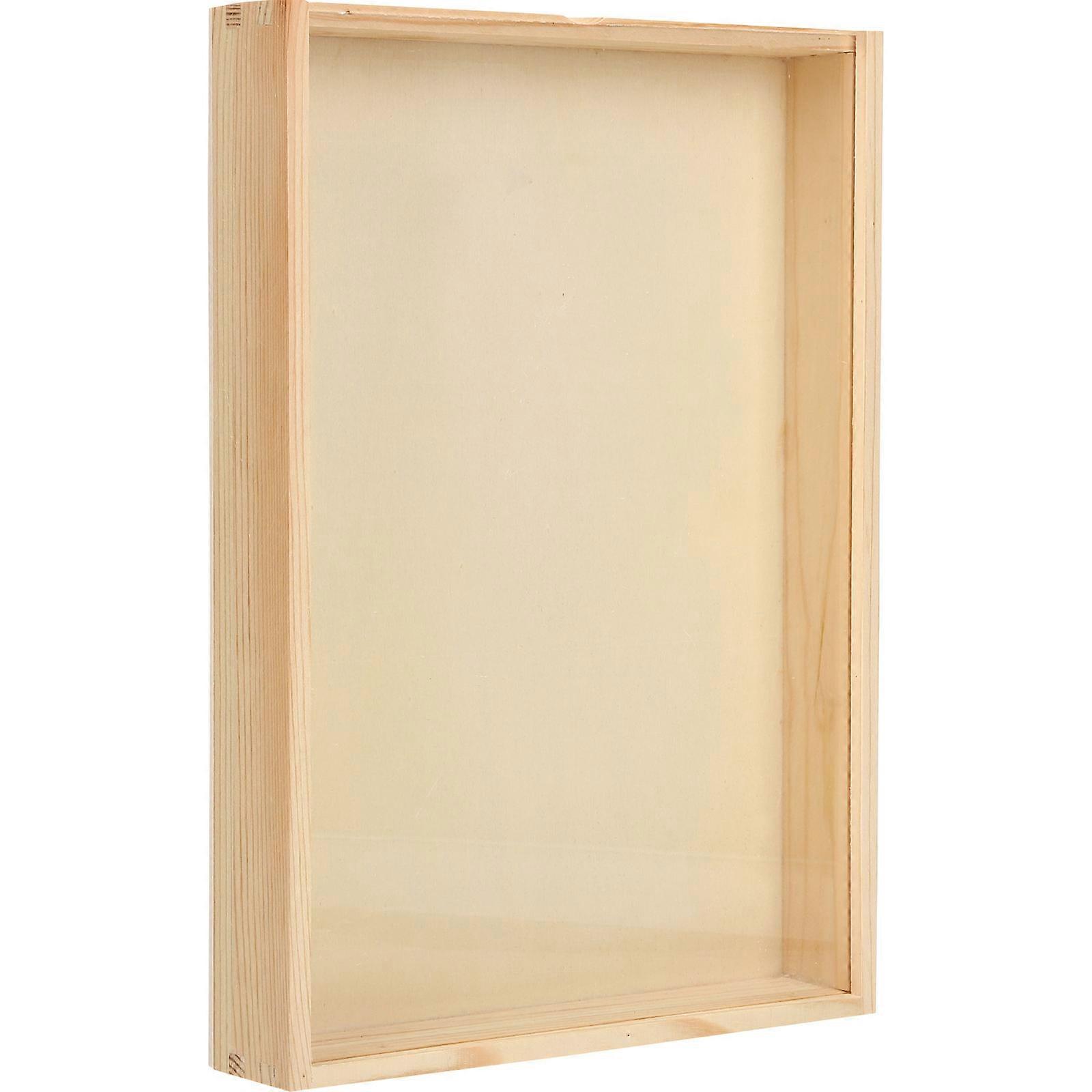 Specimen Storage Case for Storage 4Pcs Coffee Wood Butterflies Display Box