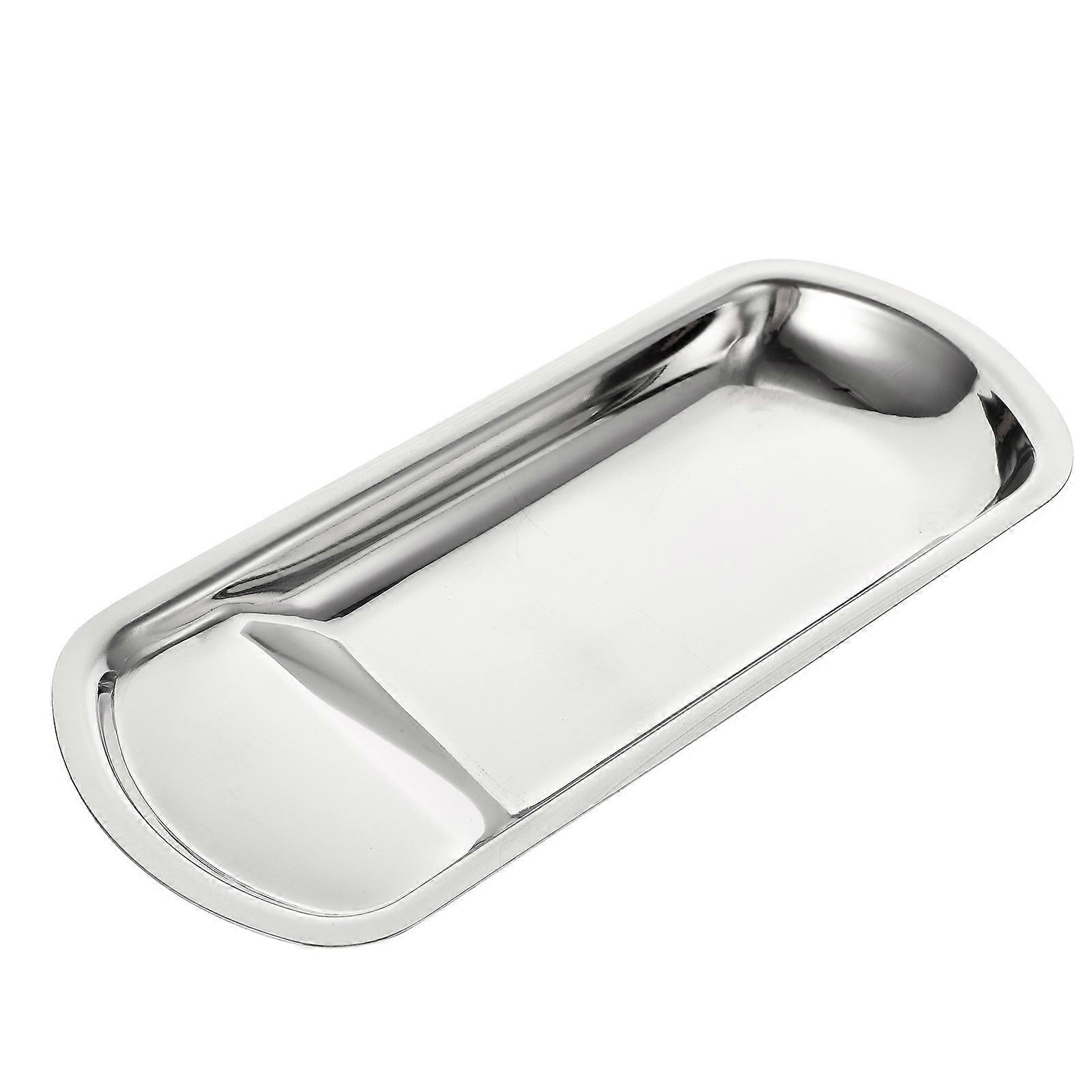 Serving Spoon Holder Ladle Serving Tray Kitchen Assistant Rectangular Stainless Steel 1Pc