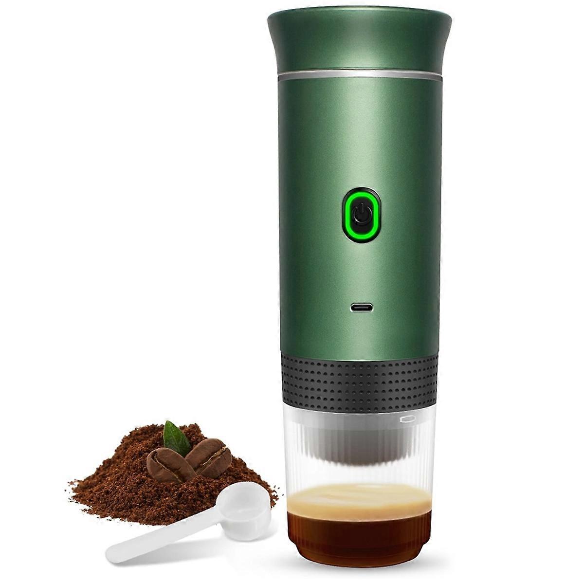 Electric Portable Espresso Coffee Machine Camping Coffee Maker Green