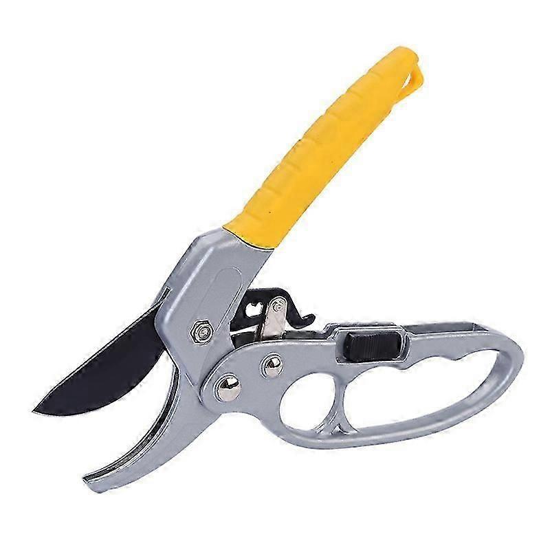 Ratchet Secateurs with Rubber Grip for Cutting Stems and Twigs