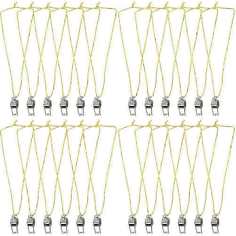 24pcs Whistles Referee Whistles Multi-function Emergency Whistles Camping Hiking Survival Whistles