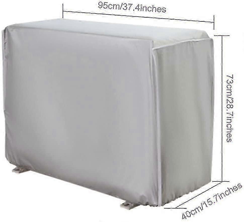 כיסוי למזגן חיצוני, כיסוי מגן למזגן, כיסוי למזגן עמיד למים, אטום לאבק, אטום לשלג, קרם הגנה (95 * 40 * 73 ס"מ) - Go