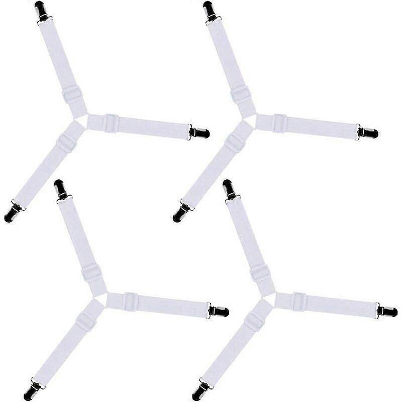 -4Pcs (15cm to 55cm) Triangle Fitted Sheet Holder Adjustable Bed Sheet