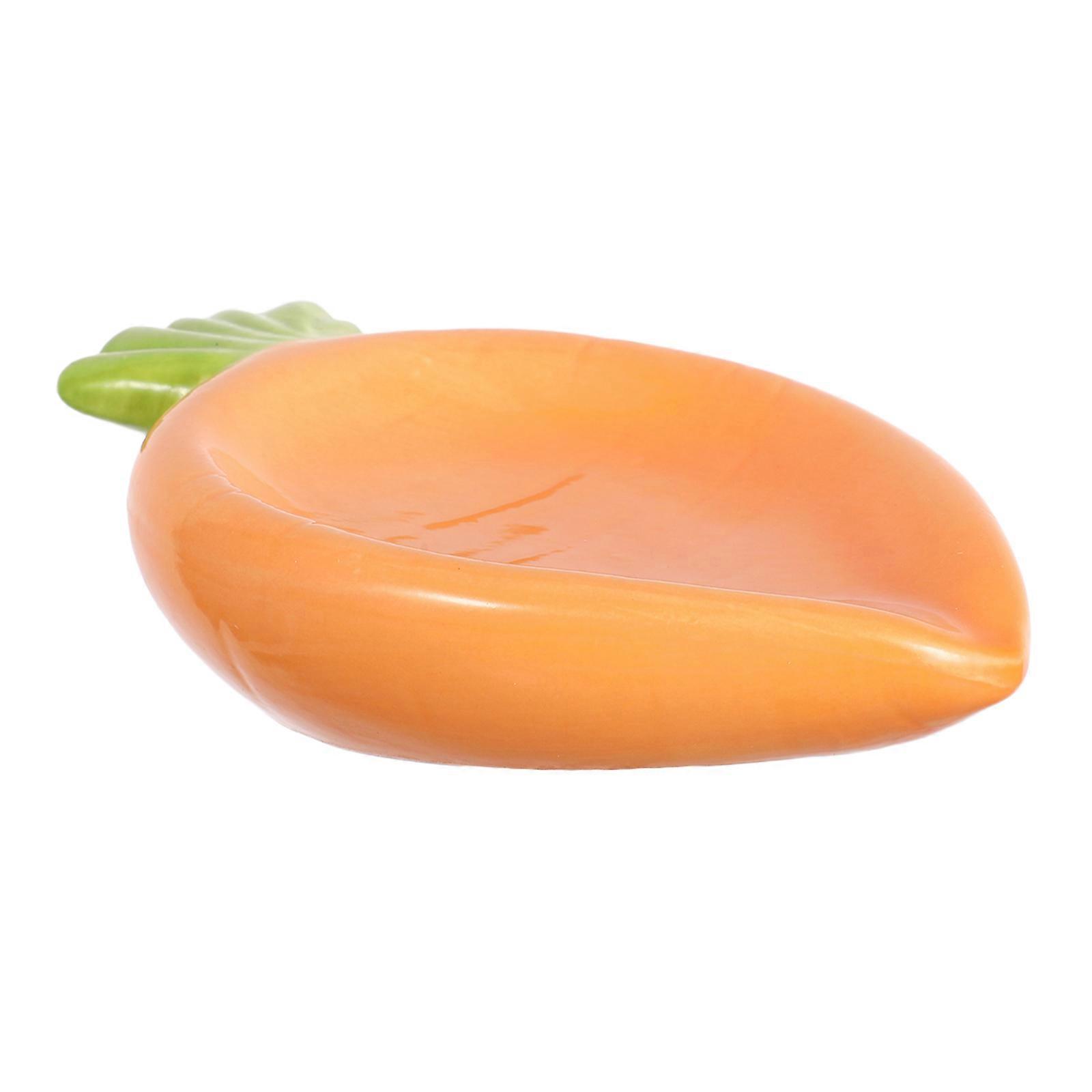 Ceramic Sauce Dish Carrot Serving Dish for Storage 3Pcs Set