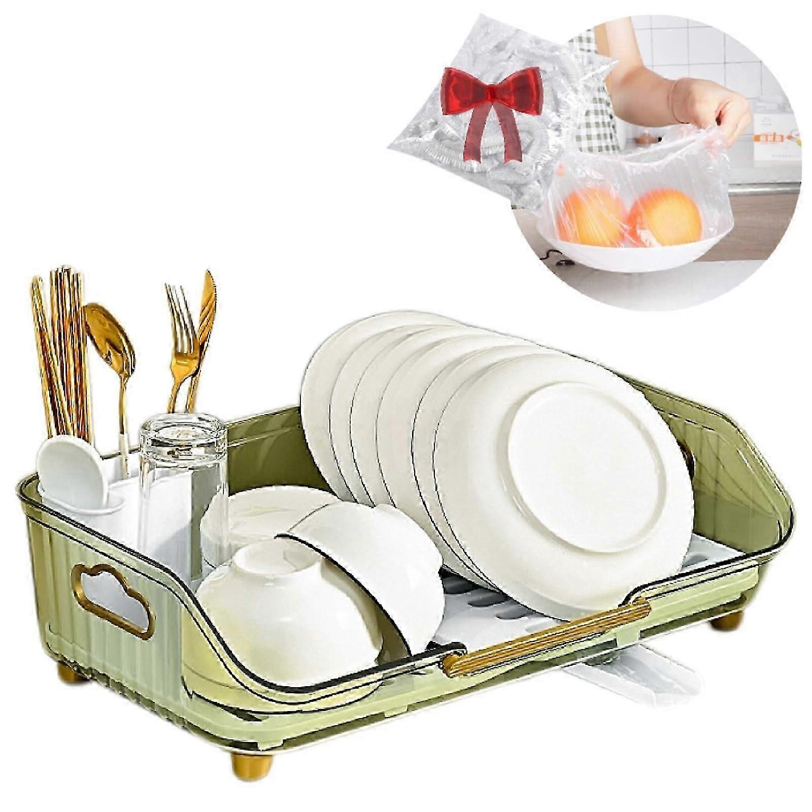 Spacesaving plastic drying rack, 43.2 x 27.9 x 15.2 cm (L x W x H)