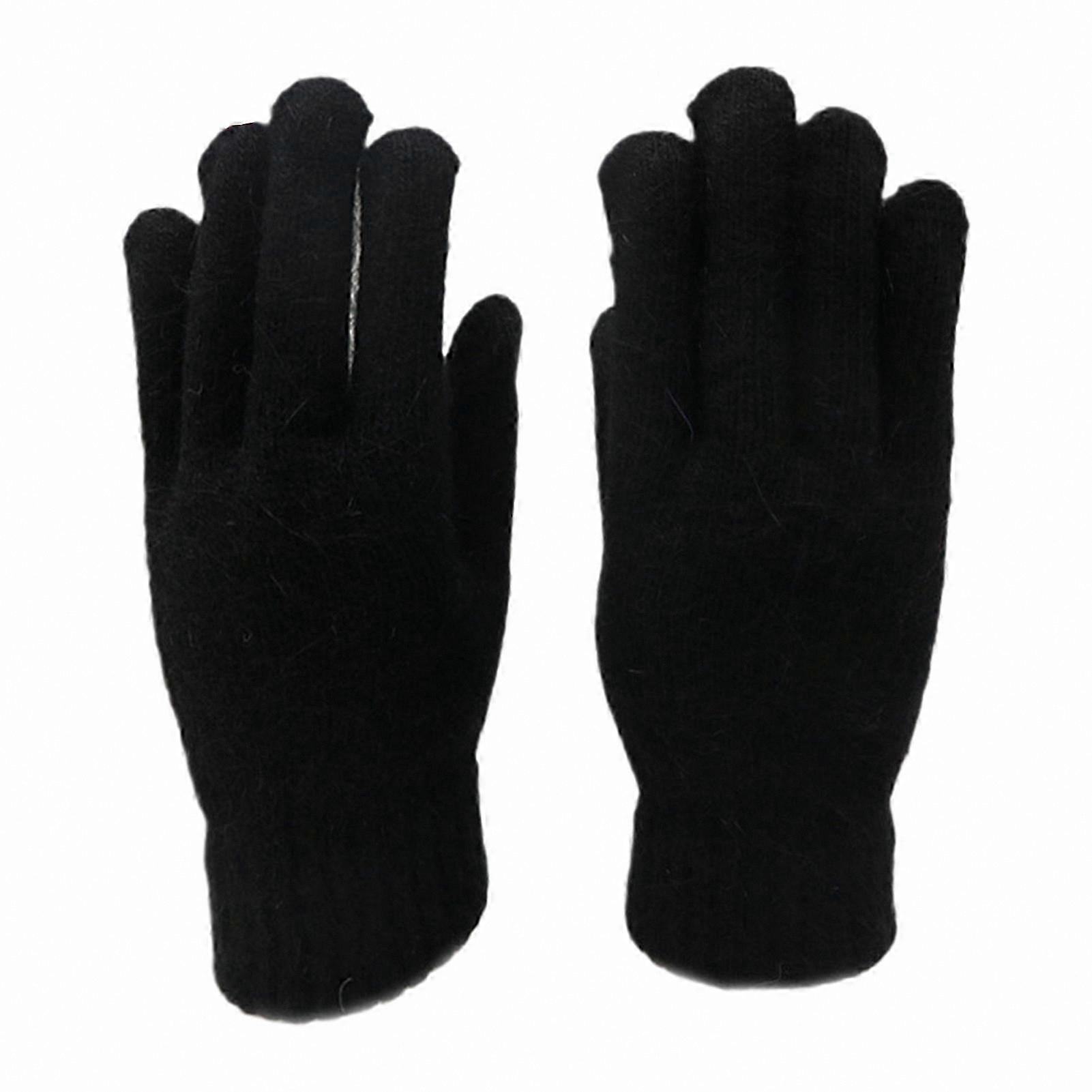 Erkekler İçin Kışlık Örme Eldivenler - Soğuk Hava Modası İçin Sıcak Yün Parmak Eldivenleri