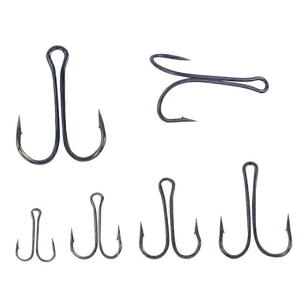 Swimerz Double Hook Size 1/0 Black Nickel 8 Pack Hooks