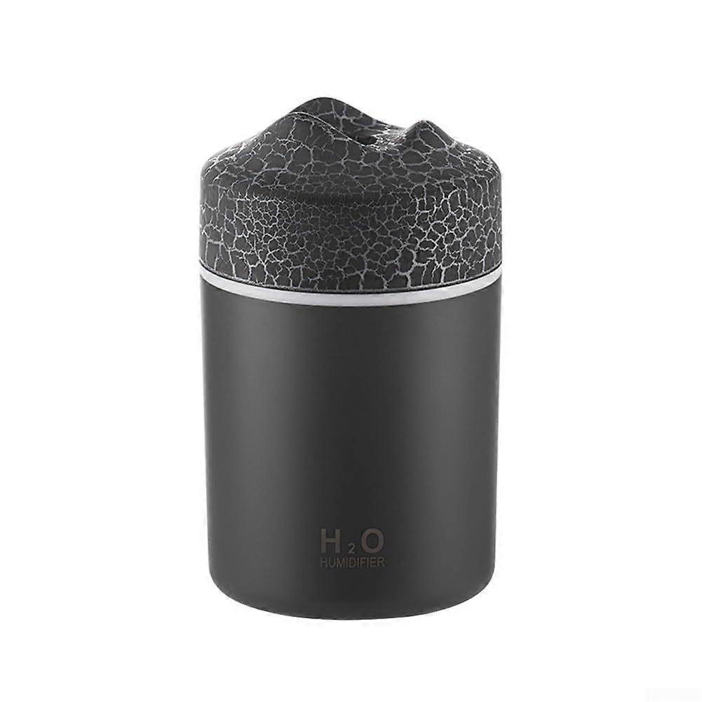 Mini USB Cool Mist Humidifier 300ml Portable For Car Desk With Adjustable LED Light Quiet Operation Auto Shutoff Gray