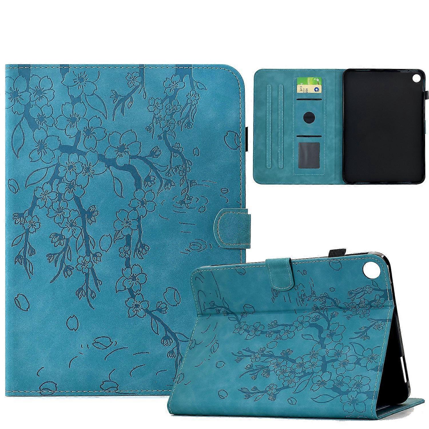 Plum Blossom Embossed Leather Tablet Case