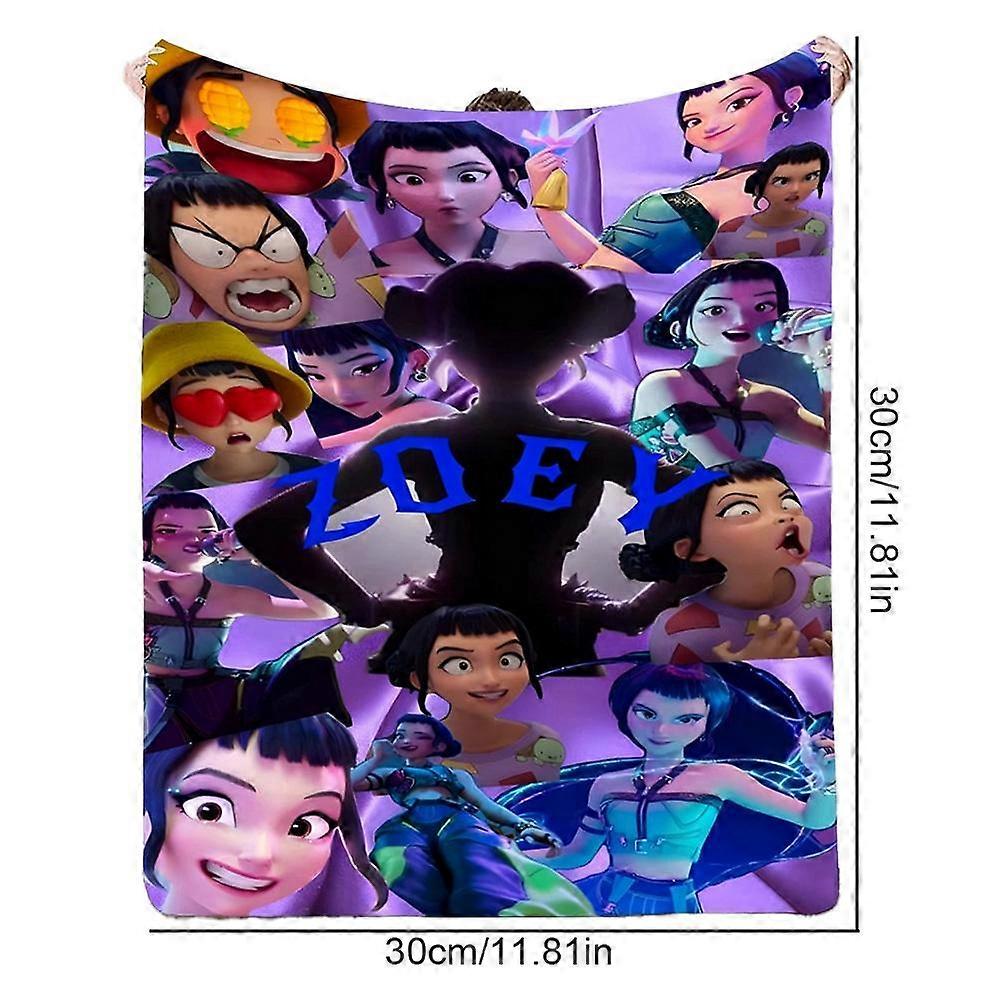 Couverture en polyester multicolore à thème Chasseurs de démons K-Pop