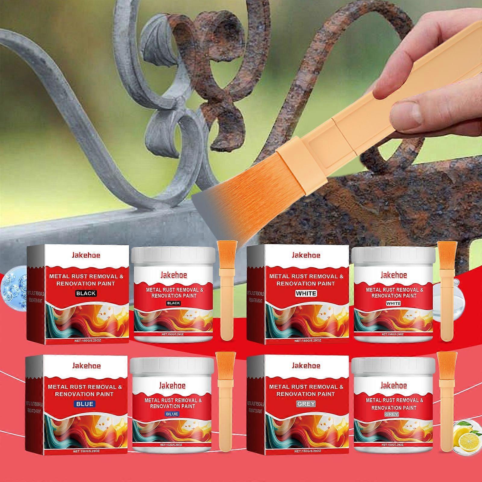 Jakehoe Water-Based Metal Anti-Rust Paint Waterproof Anti-Rust Metal Primer Renovation Solid Paint Multi-Color Optional